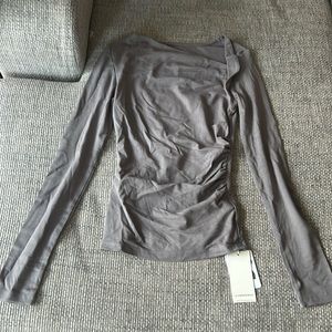 Brand new with tags - asymmetric grey long sleeve top